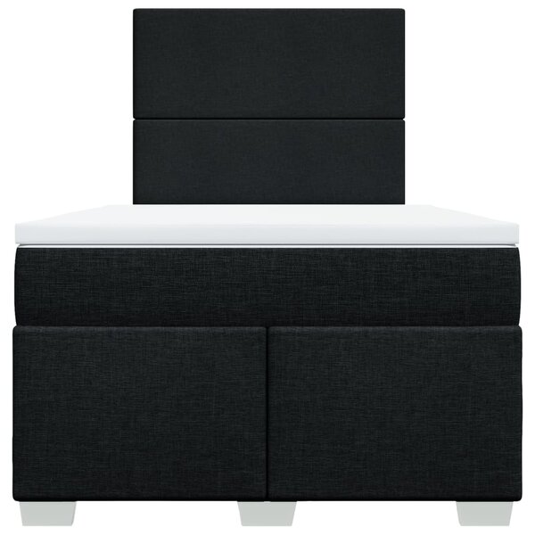 Box spring postel s matrací černá 120x190 cm textil 3290422