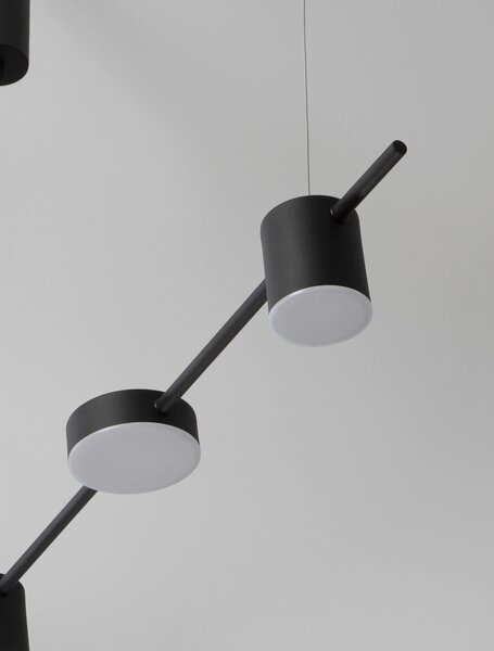 Retro lustr Nordik 127 černé – LED