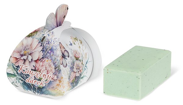 BELLATEX Přírodní mýdlo 50g s arganovým olejem Zelená 8x8x6 cm