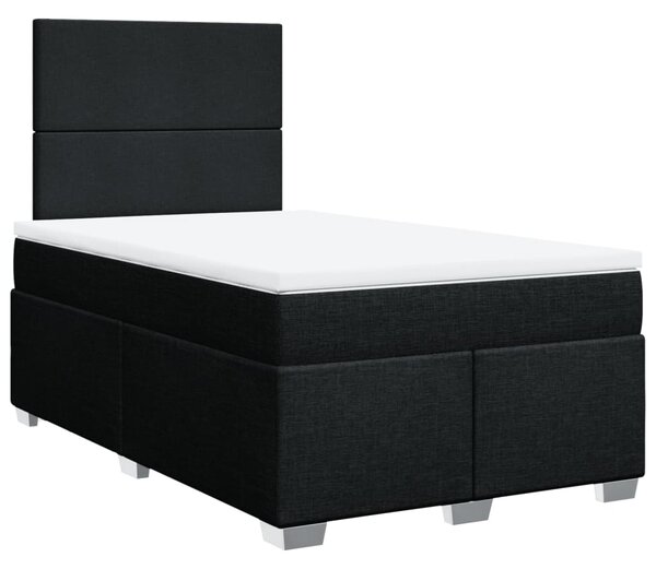Box spring postel s matrací černá 120x190 cm textil 3290422