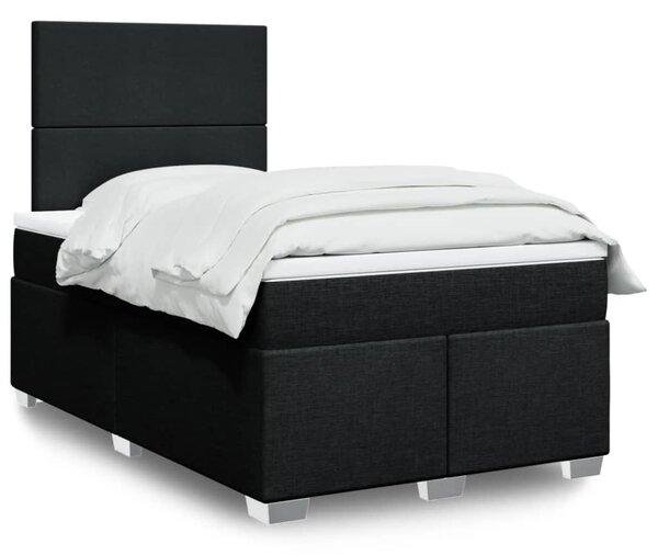 Box spring postel s matrací černá 120x190 cm textil 3290422