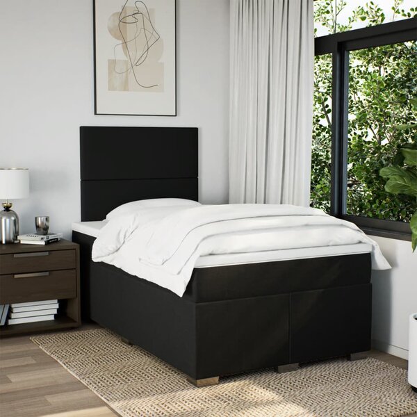 Box spring postel s matrací černá 120x190 cm textil 3290422