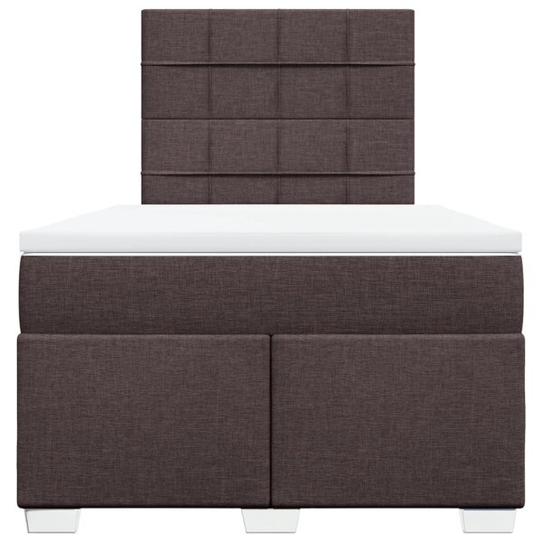 Box spring postel s matrací tmavě hnědá 120x190 cm textil 3290430