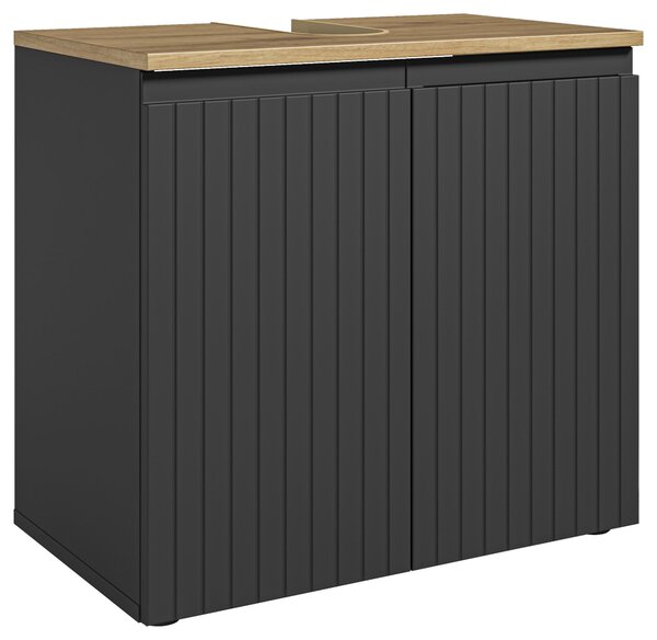 SKŘÍŇKA POD UMYVADLO, černá, černá, 60/57/36 cm MID.YOU - Koupelnové série, Online Only