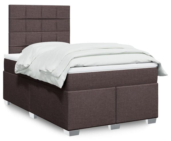 Box spring postel s matrací tmavě hnědá 120x190 cm textil 3290430