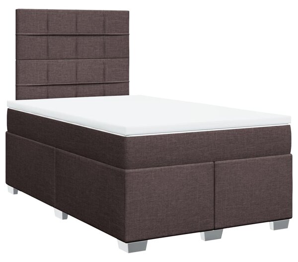 Box spring postel s matrací tmavě hnědá 120x190 cm textil 3290430