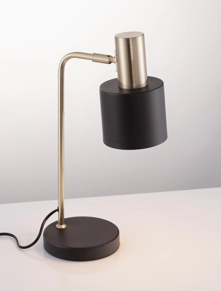 Rustikální stolní lampa Paz černé – Černá