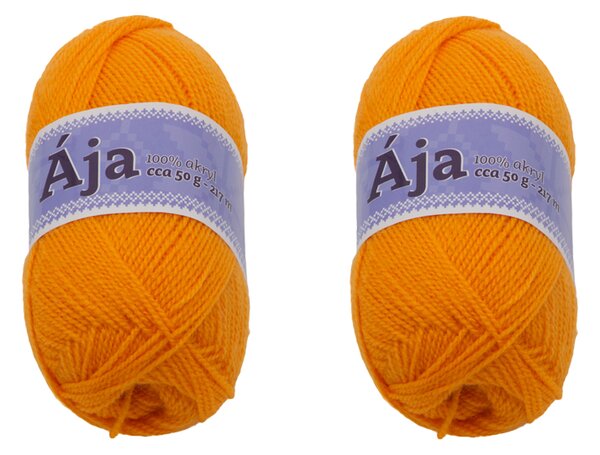 BELLATEX SET 2ks - Příze ÁJA Oranžová 50g / 217 m