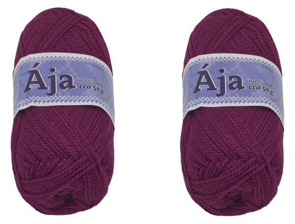 BELLATEX SET 2ks - Příze ÁJA Burgundy 50g / 217 m