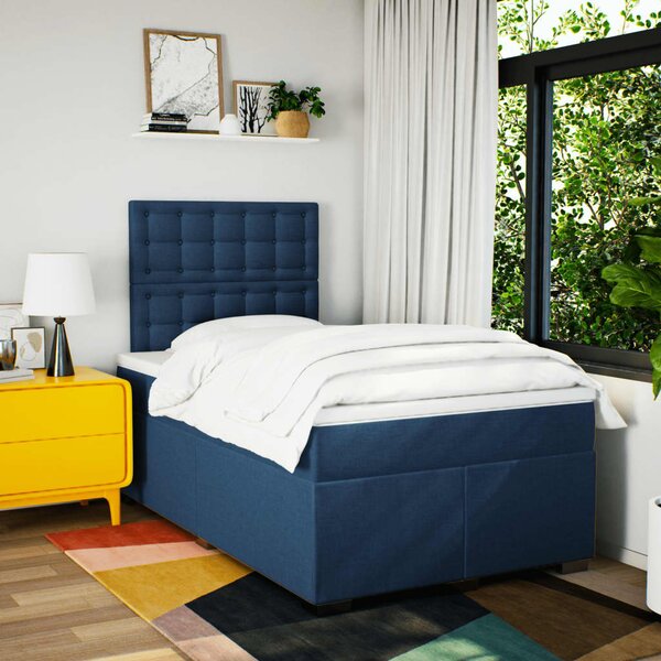 Box spring postel s matrací černá 120x190 cm textil 3290447