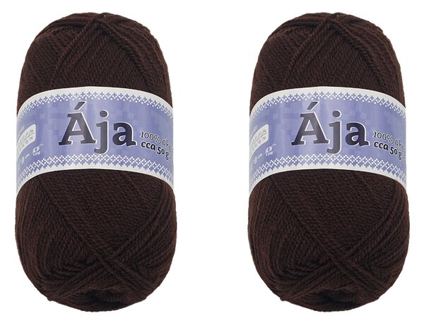 BELLATEX SET 2ks - Příze ÁJA Čokoládová 50g / 217 m