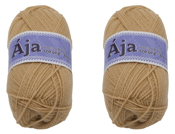 BELLATEX SET 2ks - Příze ÁJA Béžová 50g / 217 m