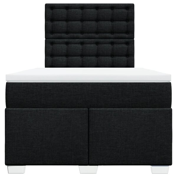 Box spring postel s matrací černá 120x190 cm textil 3290443