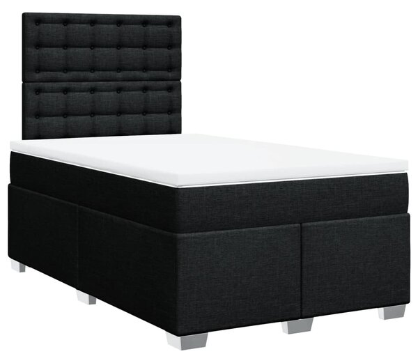 Box spring postel s matrací černá 120x190 cm textil 3290443