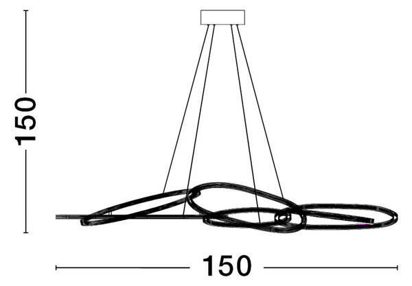 LED lustr Nudos