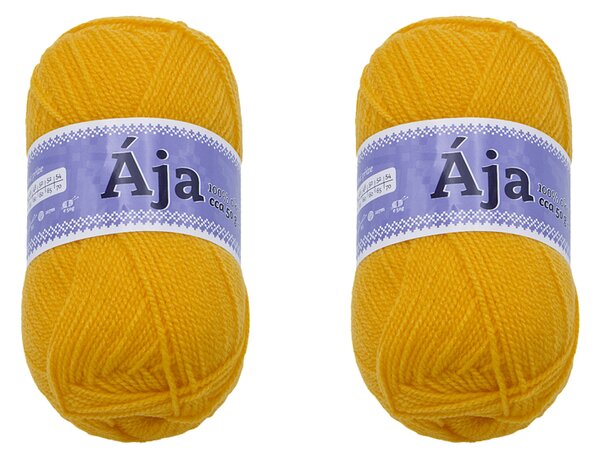 BELLATEX SET 2ks - Příze ÁJA Žlutá 50g / 217 m