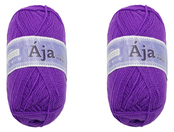 BELLATEX SET 2ks - Příze ÁJA Fialová 50g / 217 m