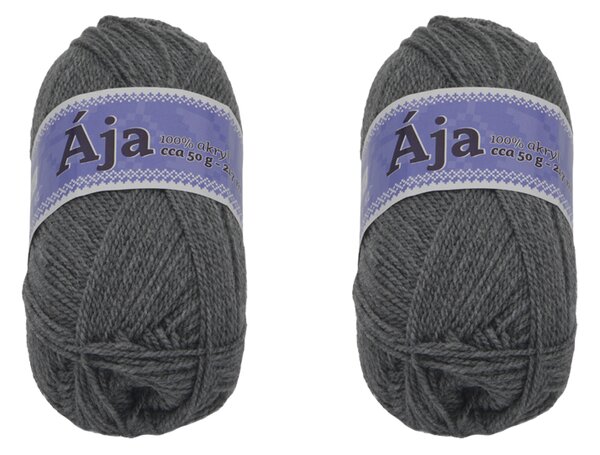 BELLATEX SET 2ks - Příze ÁJA Šedá 50g / 217 m
