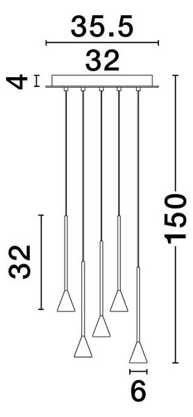LED lustr Net 5