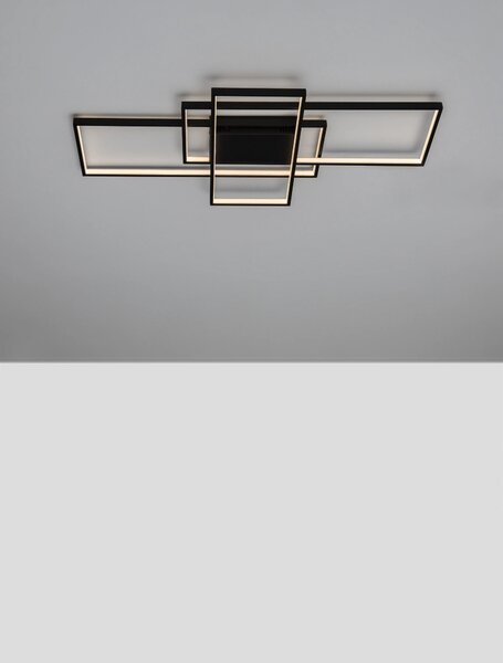 Designové stropní svítidlo Clea černé s dálkovým ovládáním – Černá
