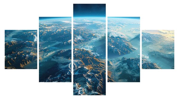 Obraz - Pohled z vesmíru (125x70 cm)