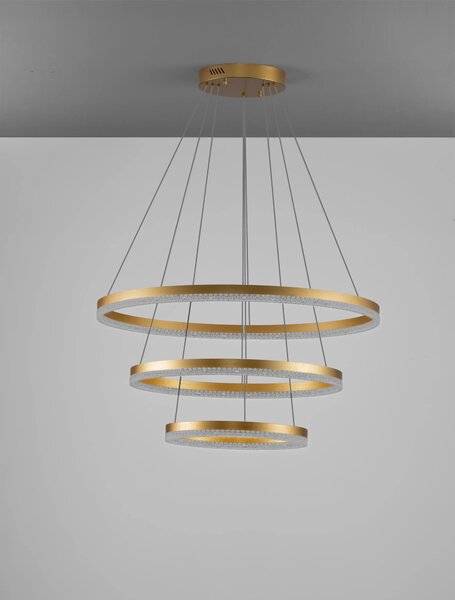 LED lustr Adria 3 zlaté – Zlatá