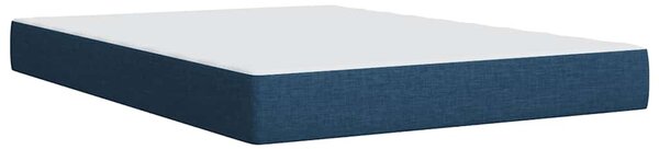 Box spring postel s matrací modrá 140x190 cm textil 3290482
