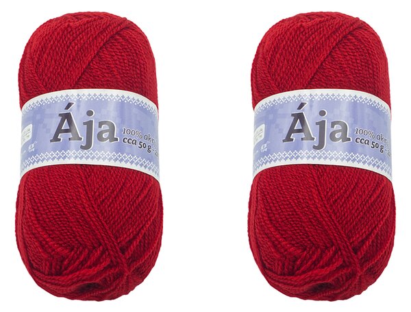 BELLATEX SET 2ks - Příze ÁJA Červená 50g / 217 m