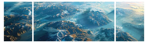 Obraz - Pohled z vesmíru (170x50 cm)