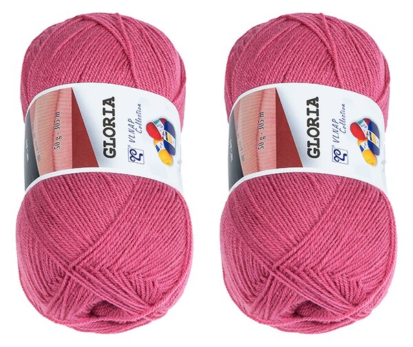 BELLATEX SET 2 ks - Příze GLORIA Růžová 50g / 305 m