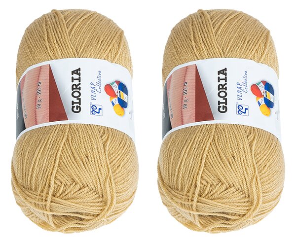 BELLATEX SET 2 ks - Příze GLORIA Béžová 50g / 305 m