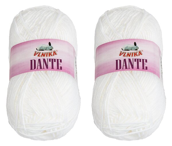 BELLATEX SET 2ks - Příze DANTE Bílá 100g / 160 m