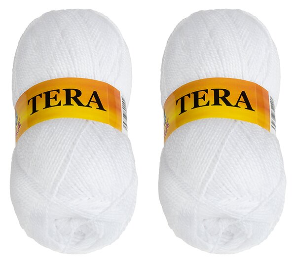 BELLATEX SET 2ks - Příze TERA Bílá 100g / 310 m