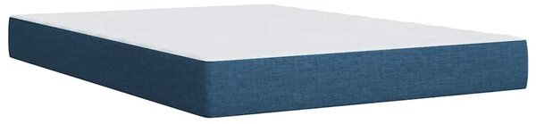 Box spring postel s matrací modrá 140x190 cm textil 3290503