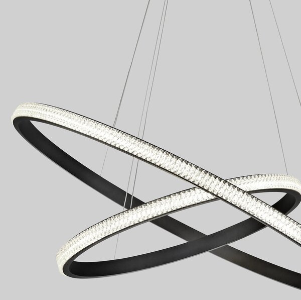 LED lustr Nager 59 černé – Černá