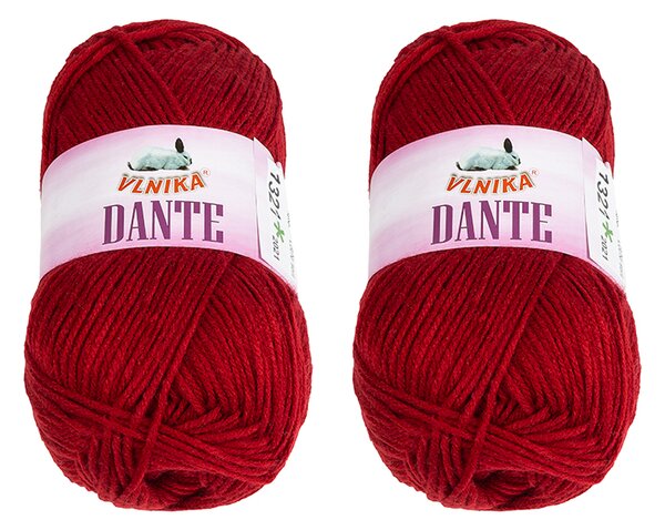 BELLATEX SET 2ks - Příze DANTE Vínová 100g / 160 m