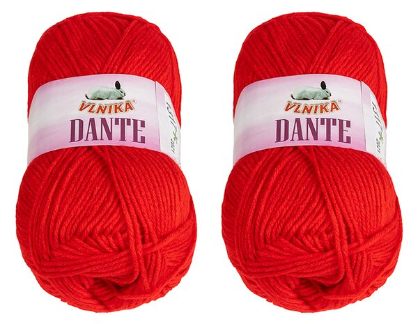 BELLATEX SET 2ks - Příze DANTE Červená 100g / 160 m