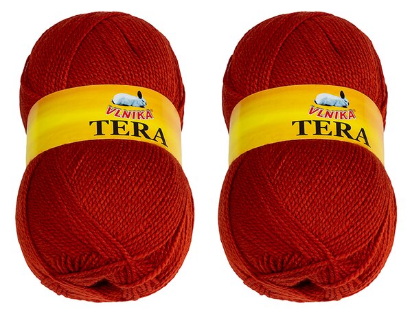 BELLATEX SET 2ks - Příze TERA Červená 100g / 310 m