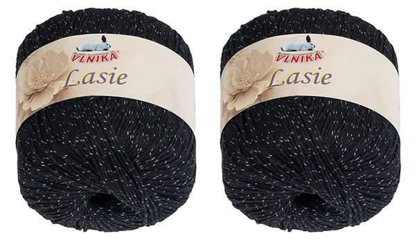 BELLATEX SET 2ks - Příze LASIE Černá 50g / 150 m