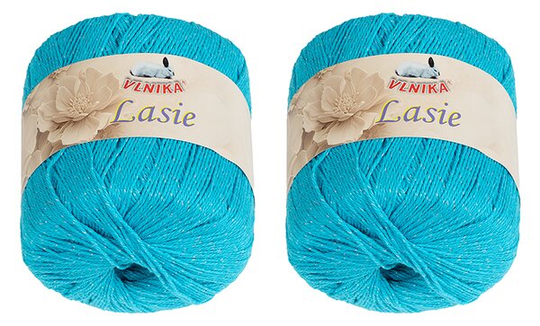 BELLATEX SET 2ks - Příze LASIE Tyrkysová 50g / 150 m