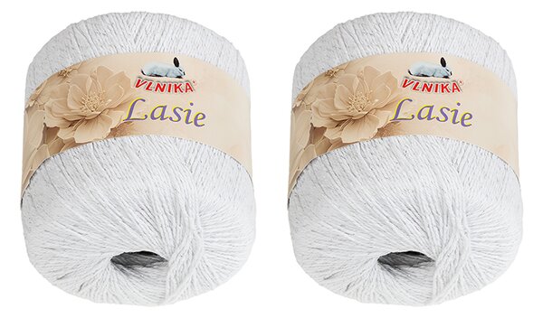 BELLATEX SET 2ks - Příze LASIE Bílá 50g / 150 m