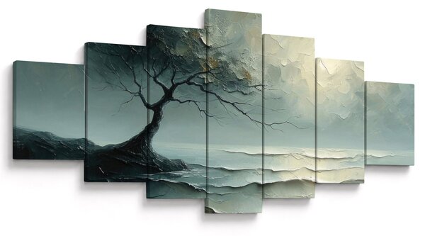 Obraz - Olejomalba stromu s oceánem (210x100 cm)