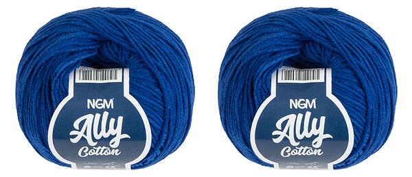 BELLATEX SET 2ks - Příze ALLY cotton Tmavě modrá 50g / 140 m