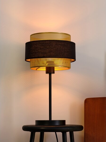 Osram - Stolní lampa DECOR HORNET 1xE27/10W/230V černá/zlatá