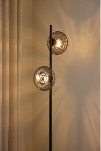 Osram - Stojací lampa DECOR SMOKE 2xE14/12W/230V černá/kouřová šedá