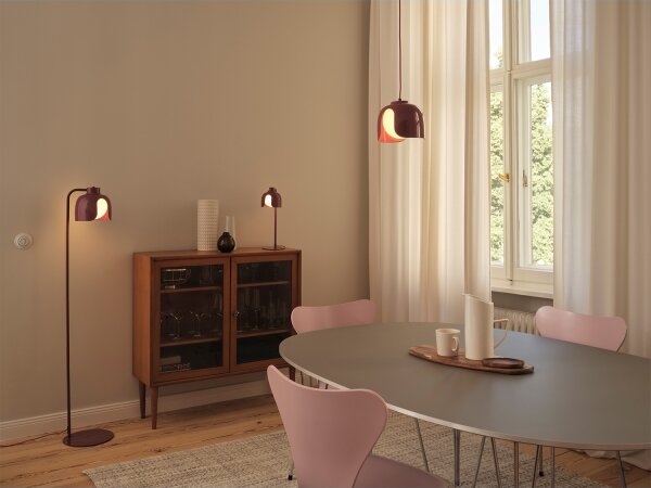 Osram - Stojací lampa DECOR COROLLE 1xE27/15W/230V červená