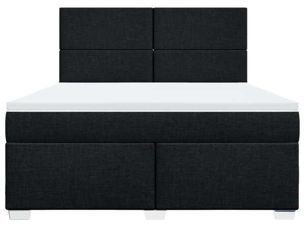 Box spring postel s matrací černá 180x200 cm textil 3290562