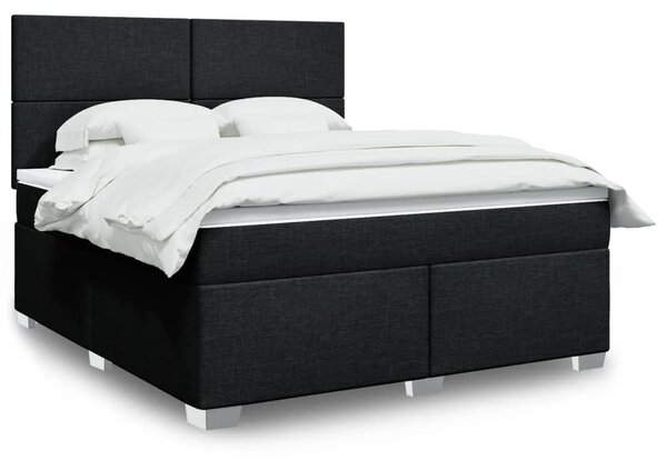Box spring postel s matrací černá 180x200 cm textil 3290562
