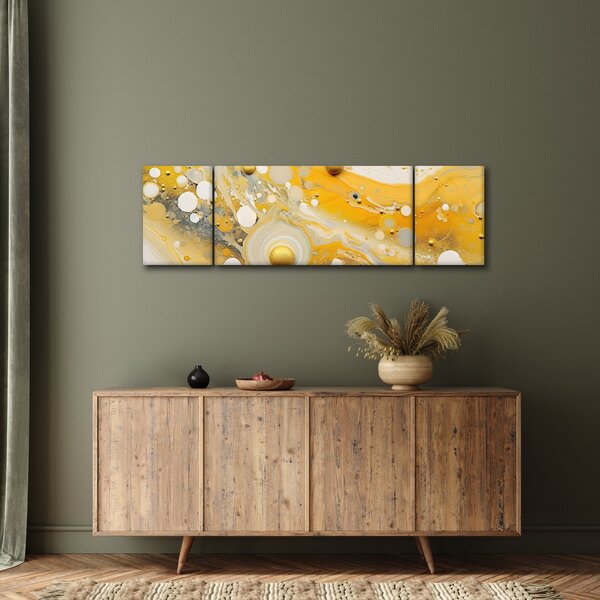 Obraz - Abstraktní pozadí se zlatým dekorem (170x50 cm)