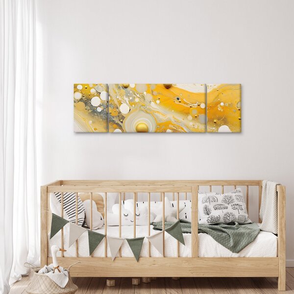 Obraz - Abstraktní pozadí se zlatým dekorem (170x50 cm)